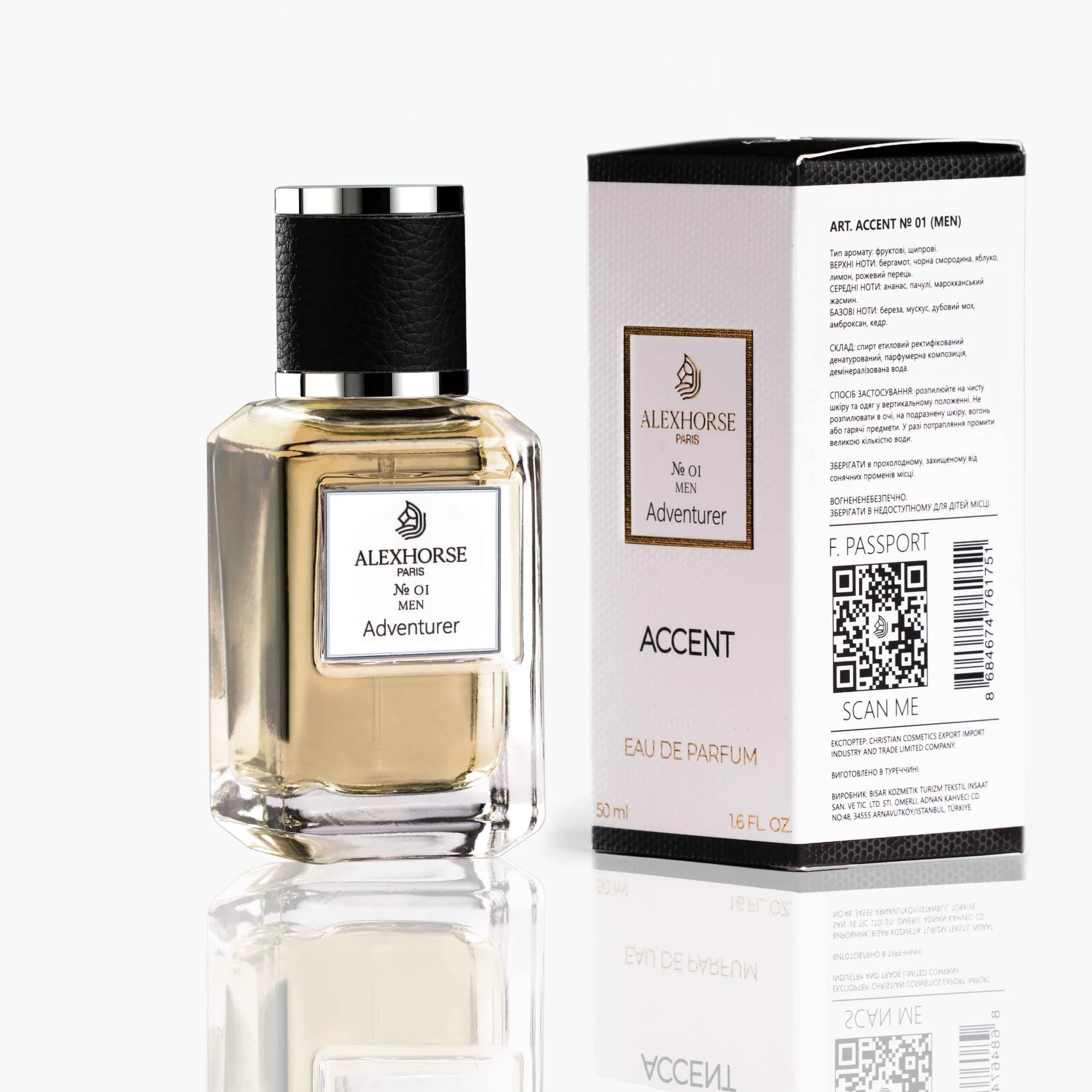 Herren Eau de Parfum Adventurer ACCENT Alex Horse 50 ml AA-001