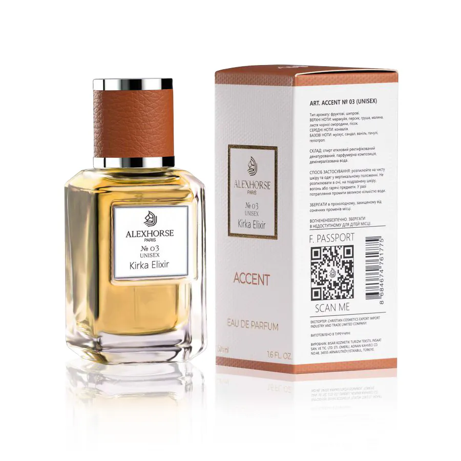 Unisex Eau de Parfum Kirka Elixir ACCENT Alex Horse 50 ml AA-003