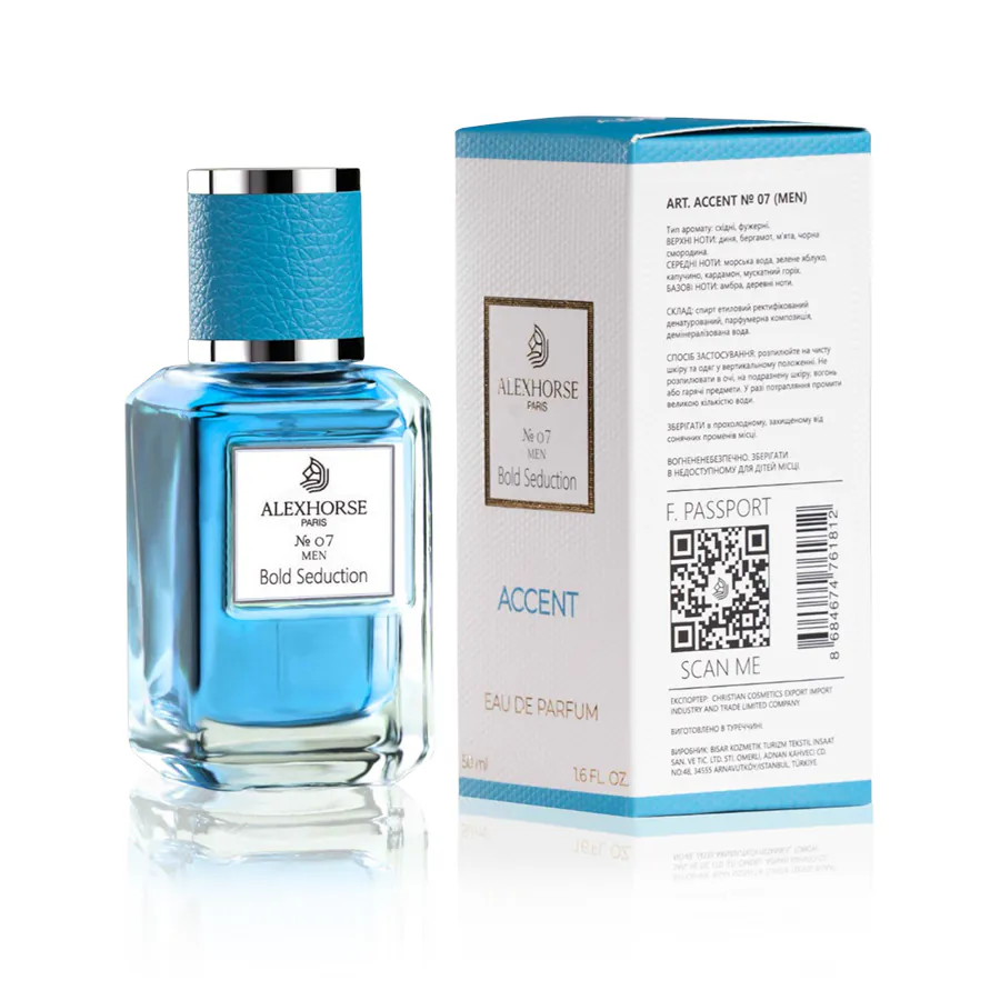 Herren Eau de Parfum Bold Seduction ACCENT Alex Horse 50 ml AA-007