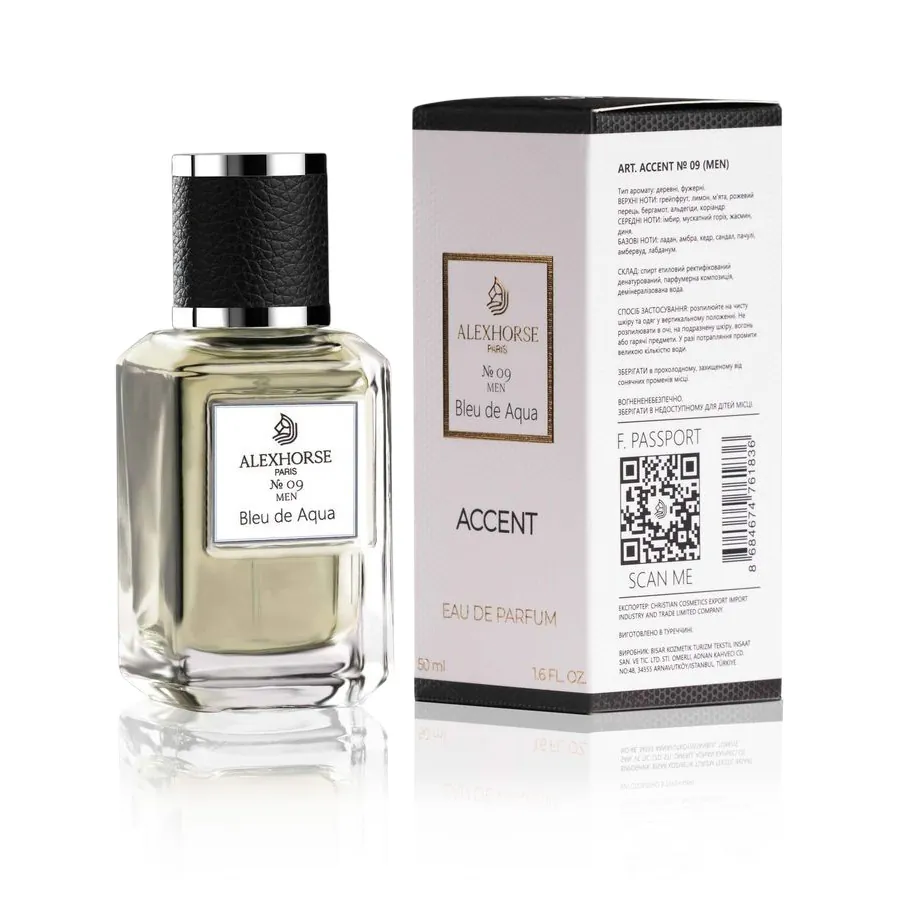 Herren Eau de Parfum Bleu de Aqua ACCENT Alex Horse 50 ml AA-009