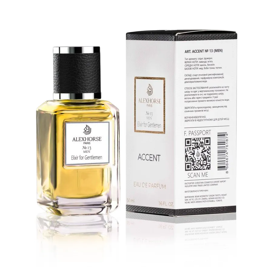 Herren Eau de Parfum Elixir for Gentlemen ACCENT Alex Horse 50 ml AA-013