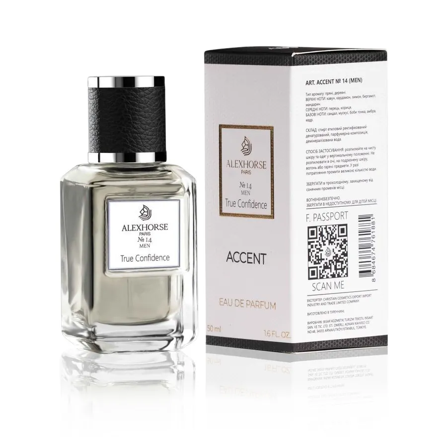 Herren Eau de Parfum True Confidence ACCENT Alex Horse 50 ml AA-014