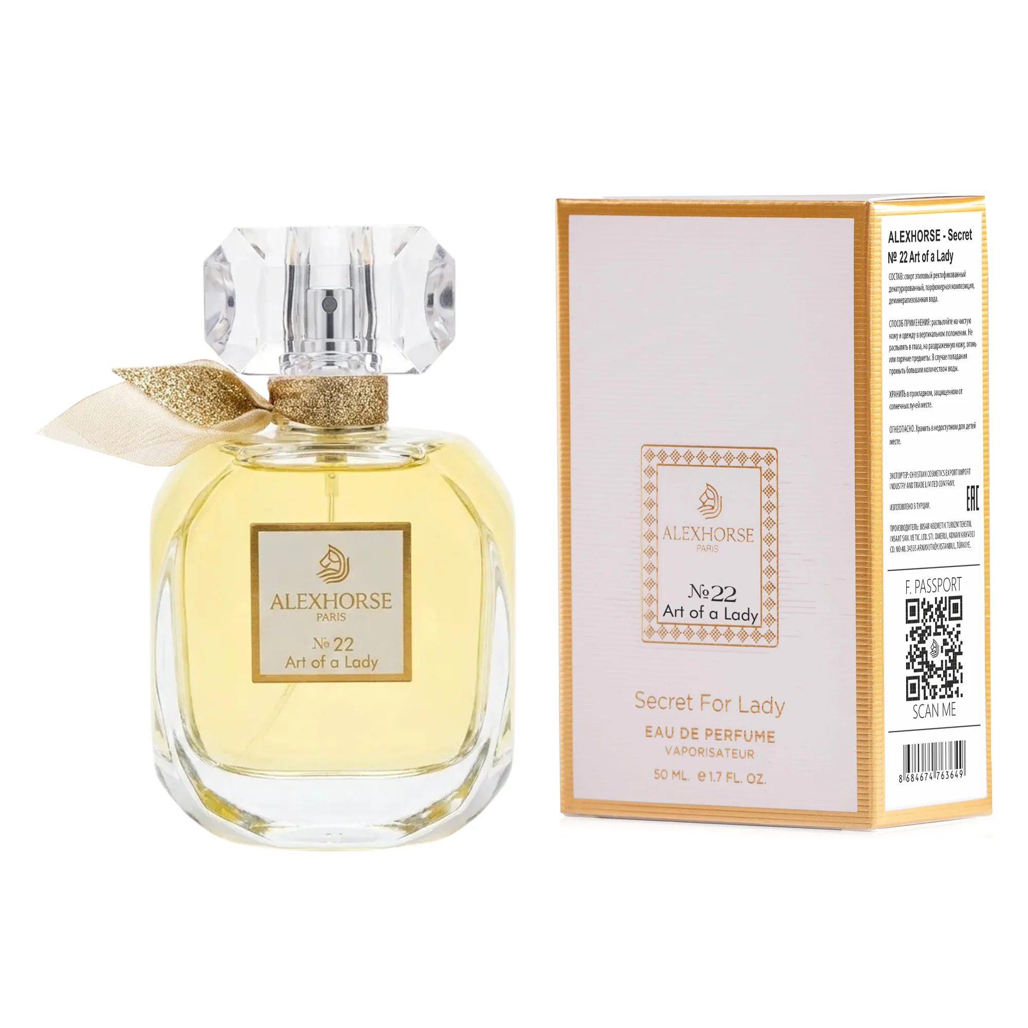Damen Eau de Parfum Art of a Lady ALEX HORSE Secret For Lady 50 ml AS-22