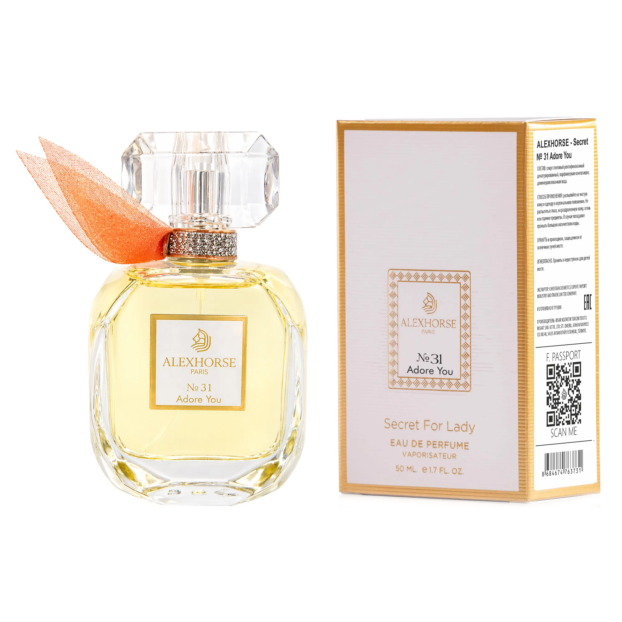 Damen Eau de Parfum Adore You ALEX HORSE Secret For Lady 50 ml AS-31