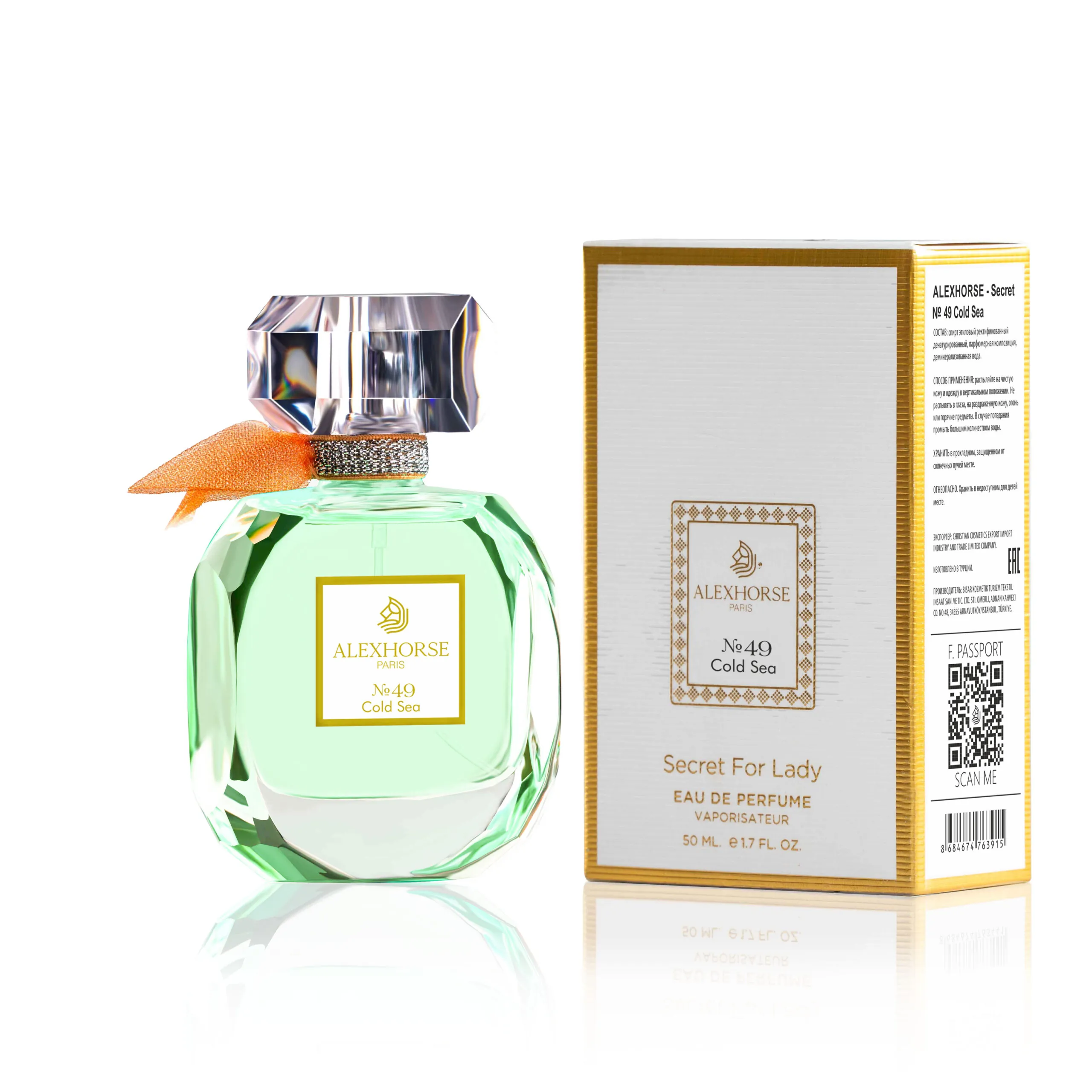 Damen Eau de Parfum Cold Sea ALEX HORSE Secret For Lady 50 ml AS-49